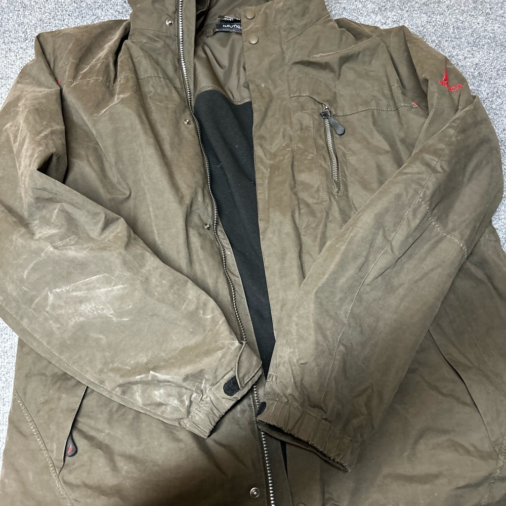Nautica Brown Trench Coat for Men size XL
